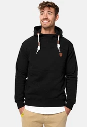 Indicode Hoodie Meza Schwarz/Braun