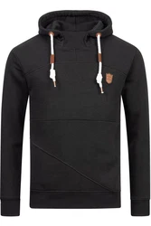 Indicode Hoodie Meza Schwarz/Braun