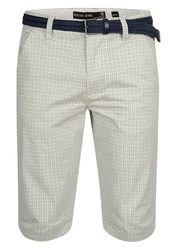 Indicode Herren Bourchier Chino Shorts mit Gürtel Khaki/Hellgrün/Grün