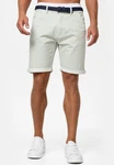Indicode Herren Bourchier Chino Shorts mit Gürtel Khaki/Hellgrün/Grün