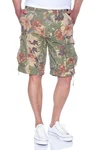 Jet Lag Cargoshorts Hawaii Flower Grün/Blau