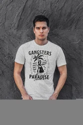 Neverless Print-Shirt Herren T-Shirt Gangsters Paradise Hellgrau/Grau/Dunkelgrau
