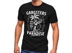 Neverless Print-Shirt Herren T-Shirt Gangsters Paradise Dunkelgrün/Orange/Gelb/Grau/Braun/Schwarz