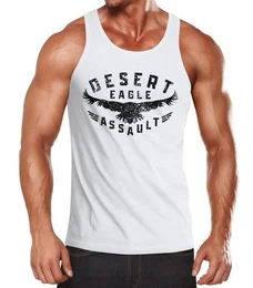 Tanktop Herren Tank-Top Adler Aufschrift Desert Eagle Assault Muskelshirt mit Print
