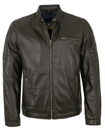 Lederjacke Barry - Herren Lederjacke Lammnappa schwarz