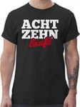 Shirtracer T-Shirt Achtzehn Luft 18. Geburtstag Schwarz/Grün/Blau