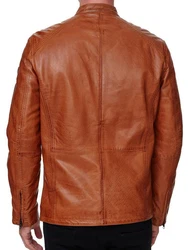 Tazzio Jacke Lederjacke 19707 Orange/Braun/Rot