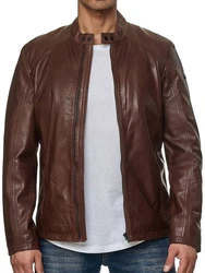 Tazzio Jacke Lederjacke 19707 Dunkelbraun/Braun/Dunkelrot/Schwarz