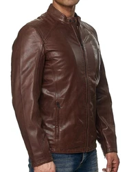 Tazzio Jacke Lederjacke 19707 Dunkelbraun/Braun/Dunkelrot/Schwarz