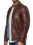 Tazzio Jacke Lederjacke 19707 Dunkelbraun/Braun/Dunkelrot/Schwarz