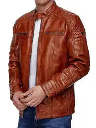 Lederjacke 19709 Herren Echtleder Leder Jacke im Biker-Look