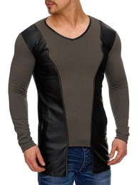 Rundhalspullover 1218-1 modernes & zeitloses Langarmshirt