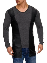 Rundhalspullover 1218-1 modernes & zeitloses Langarmshirt