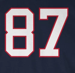 Shirtracer T-Shirt Football New England 87 American Football NFL Dunkelblau/Hellblau/Blau/Schwarz