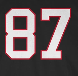 Shirtracer T-Shirt Football New England 87 American Football NFL Schwarz/Dunkelrot