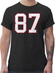 Shirtracer T-Shirt Football New England 87 American Football NFL Schwarz/Dunkelrot