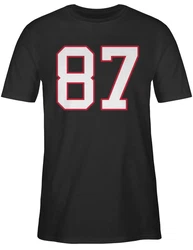 Shirtracer T-Shirt Football New England 87 American Football NFL Schwarz/Dunkelrot
