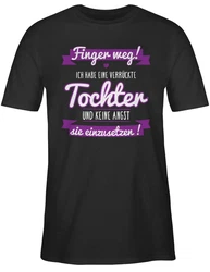 Shirtracer T-Shirt Ich habe eine verrückte Tochter Partner-Look Familie Papa lila