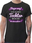 Shirtracer T-Shirt Ich habe eine verrückte Tochter Partner-Look Familie Papa lila