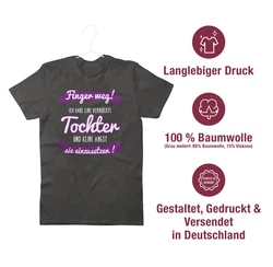 Shirtracer T-Shirt Ich habe eine verrückte Tochter Partner-Look Familie Papa lila