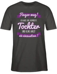 Shirtracer T-Shirt Ich habe eine verrückte Tochter Partner-Look Familie Papa lila