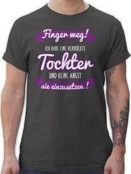 Shirtracer T-Shirt Ich habe eine verrückte Tochter Partner-Look Familie Papa lila