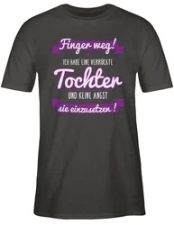 Shirtracer T-Shirt Ich habe eine verrückte Tochter Partner-Look Familie Papa lila