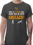 Shirtracer T-Shirt Wenn es flüchten kann Grillzubehör & Grillen Geschenk Grau/Orange/Braun/Hellgrau/Dunkelgrün