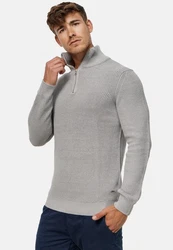 Indicode Strickpullover Mayer Grau/Hellgrau