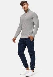 Indicode Strickpullover Mayer Grau/Hellgrau