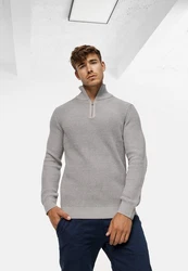 Indicode Strickpullover Mayer Grau/Hellgrau