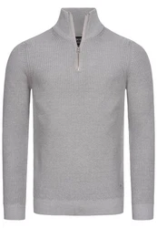 Indicode Strickpullover Mayer Grau/Hellgrau