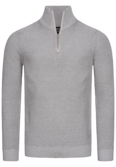 Indicode Strickpullover Mayer Grau/Hellgrau