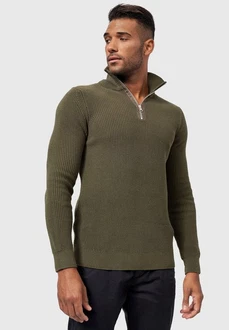 Indicode Strickpullover Mayer Dunkelgrün