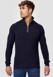 Indicode Strickpullover Mayer Dunkelblau