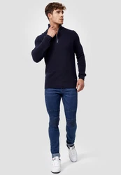 Indicode Strickpullover Mayer Dunkelblau