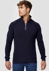 Indicode Strickpullover Mayer Dunkelblau