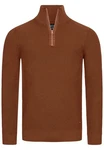 Indicode Strickpullover Mayer Braun/Orange/Rot