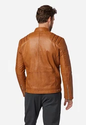 RICANO Lederjacke Caesar Braun/Beige/Orange