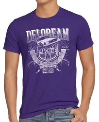 style3 T-Shirt Delorean Zukunft zurück in die Zukunft Back to the Future DMC-12 Lila/Dunkelblau