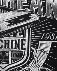 style3 T-Shirt Delorean Zukunft zurück in die Zukunft Back to the Future DMC-12 Dunkelblau/Dunkelgrau