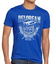 style3 T-Shirt Delorean Zukunft zurück in die Zukunft Back to the Future DMC-12 Blau