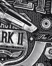 style3 T-Shirt Viper MK2 Battlestar Galactica Braun/Schwarz/Dunkelgrau/Dunkelblau/Lila