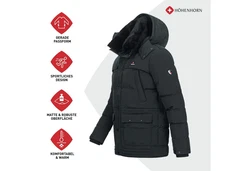 Höhenhorn Achalm Herren Winter Jacke (25G12) Schwarz/Grau/Dunkelgrau/Dunkelgrün