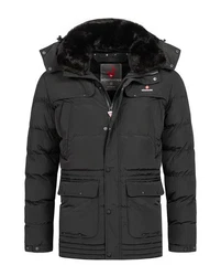 Höhenhorn Achalm Herren Winter Jacke (25G12) Schwarz/Grau/Dunkelgrau/Dunkelgrün