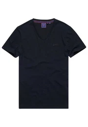 T-Shirt Herren T-Shirt VINTAGE LOGO EMB VEE TEE Black Schwarz
