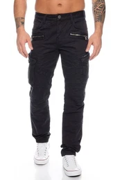 Cargohose Herren Cargo Jeans Hose im modernen Design Schicke Nahtverzierungen