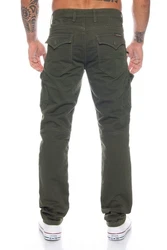 Cipo & Baxx Cargohose Herren Cargo Jeans Hose Dunkelgrün/Khaki/Grün