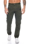 Cipo & Baxx Cargohose Herren Cargo Jeans Hose Dunkelgrün/Khaki/Grün