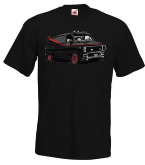 Youth Designz T-Shirt A-Team Van Herren T-Shirt Schwarz/Rot/Blau/Dunkelrot Youth Designz T-Shirt A-Team Van Herren T-Shirt Schwarz/Rot/Blau/Dunkelrot
